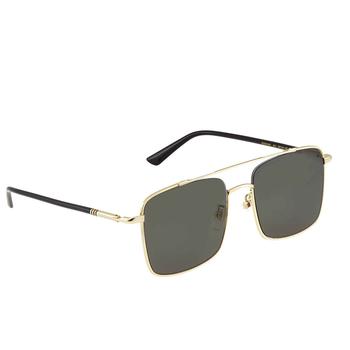 Gucci | Green Square Sunglasses GG0610SK 001 56商品图片,3.7折