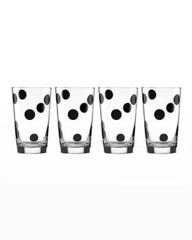 Kate Spade | glass deco dot   beverage glasses, set of 4,商家Neiman Marcus,价格¥456