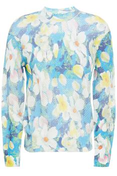 Kenzo | Floral-print pointelle-knit cotton-blend sweater商品图片,4折