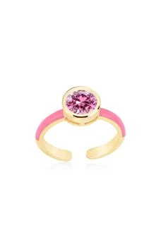 Gabi Rielle | 14K Gold Plated Sterling Silver Gemstone Ring,商家Nordstrom Rack,价格¥265