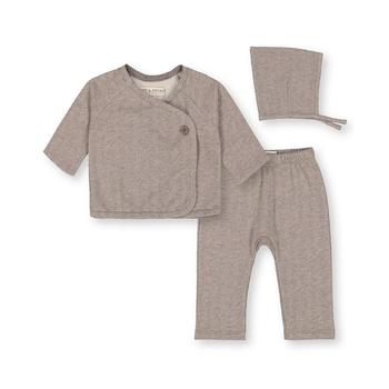 商品Hope & Henry | Baby Fleece Kimono Top, Legging, and Bonnet Set,商家Macy's,价格¥215图片