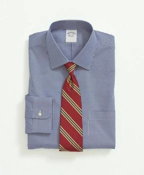 Brooks Brothers | Stretch Supima® Cotton Non-Iron Pinpoint Oxford Ainsley Collar, Gingham Dress Shirt 额外7折, 额外七折