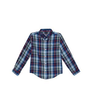 Tommy Hilfiger | Central Long Sleeve Plaid Button-Down Shirt (Little Kids)商品图片,