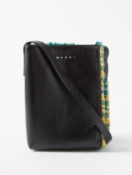 推荐Museo check-print cotton-blend cross-body bag商品