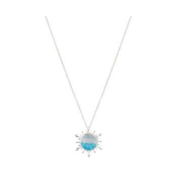 Disney | Silver Plated Blue Crystal "Frozen II" Snowflake Pendant Necklace商品图片,2.9折
