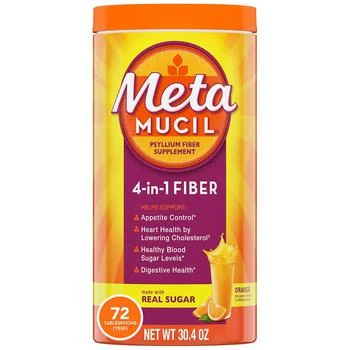 Metamucil | 美达施膳食纤维素(添加蔗糖)罐装 橙子味 72次,商家Walgreens,价格¥172