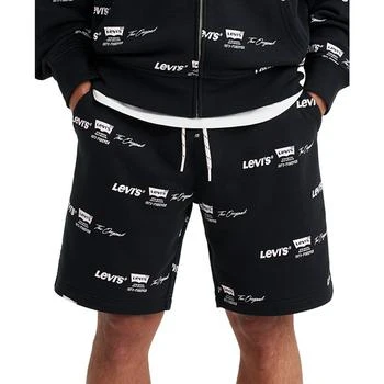 Levi's | Men's Relaxed Fit Drawstring Allover Logo Print Shorts 6折, 独家减免邮费