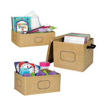 商品Storage Box Set - Burlap  - Set of 3图片