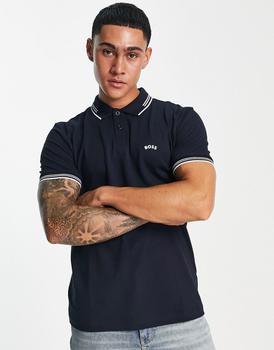 Boss Athleisure Paul Curved polo shirt in navy product img