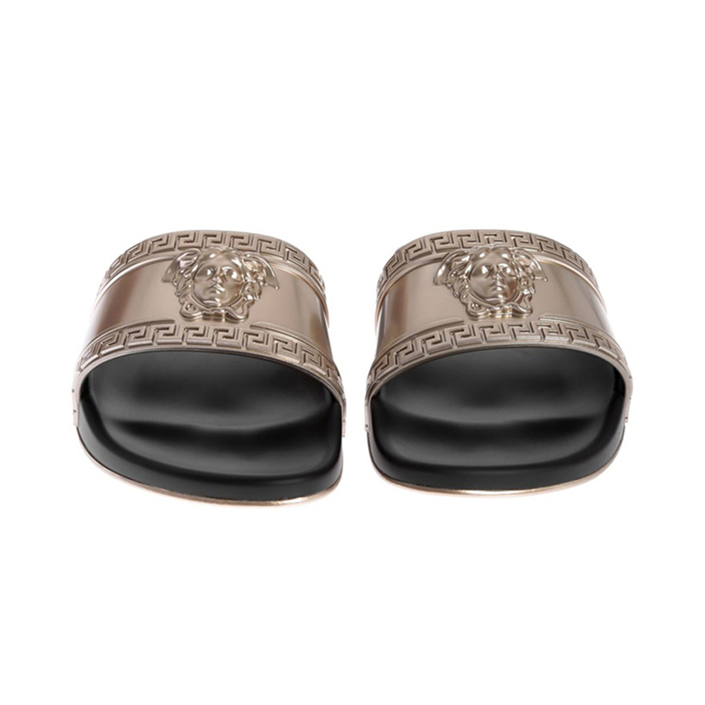 雪茄海淘, Versace | VERSACE 男士金色橡胶海拖鞋 DSU5883-DG0LG-D914商品图片 独家减免邮费