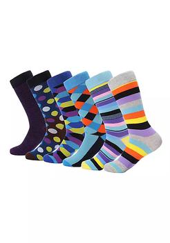 product Men's Colorful Funky Dress Socks 6 Pack image