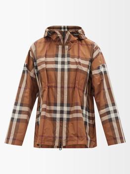 了解burberry大衣, Burberry | Bacton hooded checked coat商品图片 