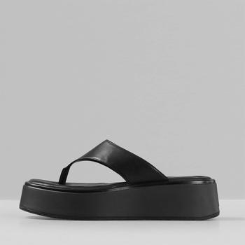 Vagabond | Vagabond Women's Courtney Leather Toe Post Sandals - Black/Black商品图片,7折