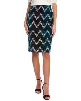 samantha, SAMANTHA SUNG | Samantha Sung Chloe Wool & Silk-Blend Pencil Skirt商品图片 3.7折