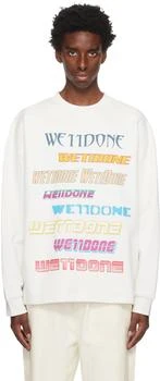 We11done | White Graphic Sweatshirt 