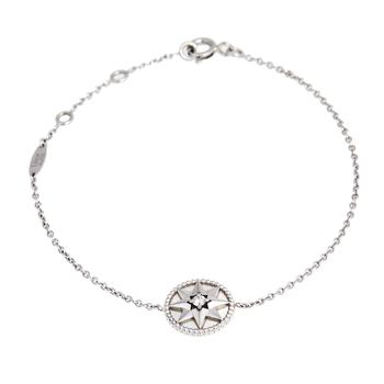 商品Dior Rose De Vents Mother of Pearl Diamond 18K White Gold Bracelet图片