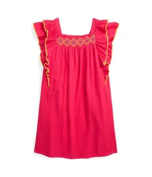 Ralph Lauren | Ruffled Smocked Cotton Dress (Little Kids/Big Kids),商家Zappos,价格¥382