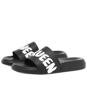 Alexander McQueen | Alexander McQueen Graffitti Logo Pool Slide商品图片,