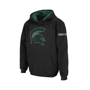 推荐Youth Boys Black Michigan State Spartans Big Logo Pullover Hoodie商品