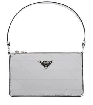 Prada | Metallic leather shoulder bag商品图片,