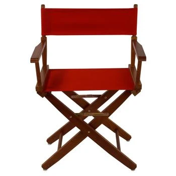 American Trails | Extra-Wide Premium 18"  Directors Chair Mission Oak Frame W/Red Color Cover,商家Premium Outlets,价格¥721