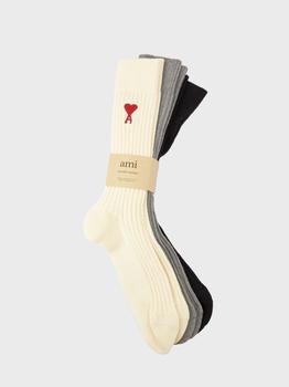 AMI | Cotton socks商品图片,7.6折