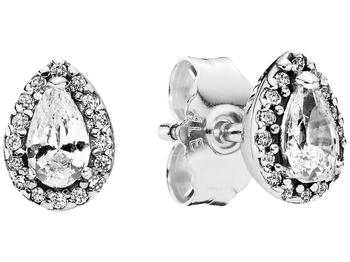 潘多拉耳钉, PANDORA | Sparkling Teardrop Halo Stud Earrings商品图片 