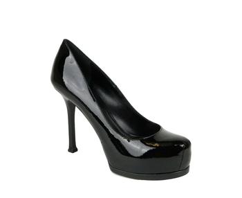 ysl高跟鞋价格, Yves Saint Laurent | Saint Laurent Women's Black Patent Leather Tribtoo 80 Platform Pump 209947 1000商品图片 5折