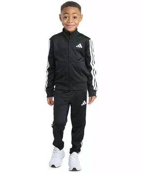 Adidas | Toddler & Little Boys Tricot Long-Sleeve Essential 3-Stripe Track Jacket & Pants, 2 Piece Set,商家Macy's,价格¥230