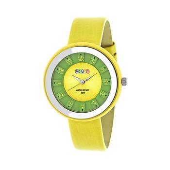 Celebrations, Crayo | Unisex Celebration Yellow Genuine Leather Strap Watch 38mm商品图片 5.9折