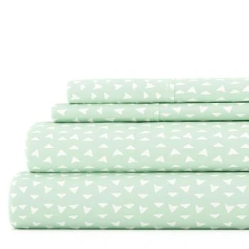 IENJOY HOME | Urban Arrows Jade Pattern Sheet Set Ultra Soft Microfiber Bedding, Queen,商家Premium Outlets,价格¥259