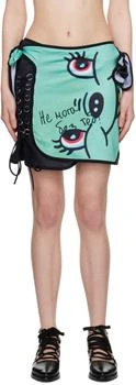CHOPOVA LOWENA | SSENSE Exclusive Blue Neon Smile Miniskirt 3.0折