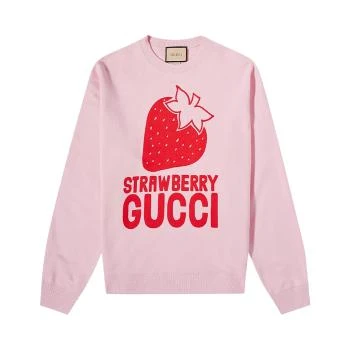 Gucci | GUCCI 女士粉色棉质圆领卫衣 681217-XJDV1-5904 包邮包税
