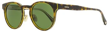 Omega | Omega Unisex Round Sunglasses OM0020H 52N Havana/Yellow 52mm 2.9折, 独家减免邮费