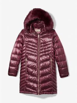 推荐Faux Fur Quilted Puffer Coat商品