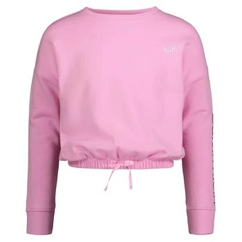 推荐Calvin Klein Girl's CKP Logo Sleeve Sweatshirt商品