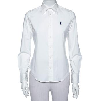 推荐Ralph Lauren White Cotton Button Front Super Slim Fit Shirt S商品