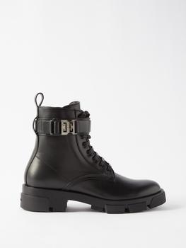 Givenchy | Terra 4G-buckled leather boots商品图片,满$230享8折, 满折