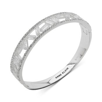 商品Anne Klein | Silver-Tone Crystal Confetti Bangle Bracelet,商家Macy's,价格¥178图片