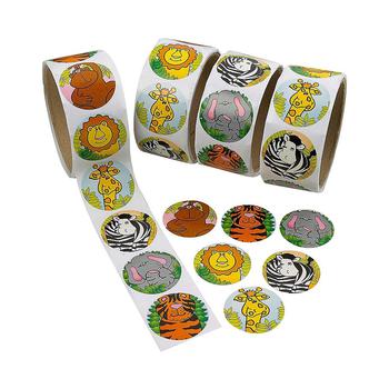 商品Kicko Zoo Animal Sticker Roll for Kids - 4 Rolls - 400 Assorted Stickers - Party Favors, Game Prizes, Novelty Toys, Wall Decals, Creative Scrapbooks, Personalized Arts and Crafts图片