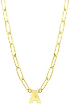 ADORNIA | 14K Gold Plated Mini Initial Pendant Necklace,商家Nordstrom Rack,价格¥149