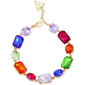 GUESS | Gold-Tone Rainbow Mixed Crystal Flex Bracelet,商家Macy's,价格¥214