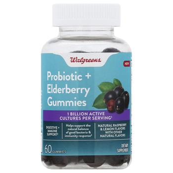 商品Walgreens | Probiotic + Elderberry Gummies Raspberry Lemonade,商家Walgreens,价格¥134图片