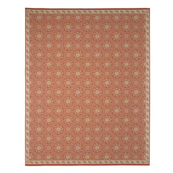 商品Martha Stewart Area Rug, Pinwheel Wool Kilim Cherry Blossom 2' 2" X 9'5"图片