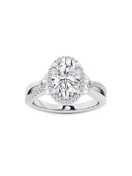 商品Saks Fifth Avenue Collection | 14K White Gold & 3.2 TCW Lab-Grown Diamond Engagement Ring,商家Saks Fifth Avenue,价格¥53913图片