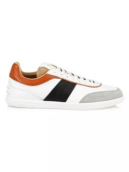 推荐Men's Cassetta 68C Leather & Suede Sneakers商品