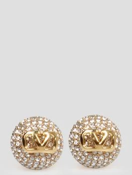 Valentino | Vlogo signature metal and swarovski crystal earrings,商家Wanan Luxury,价格¥3206