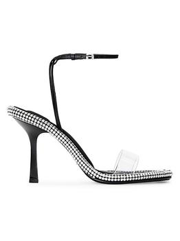 Alexander Wang | Nima Crystal-Embellished PVC Ankle-Strap Sandals商品图片,6折