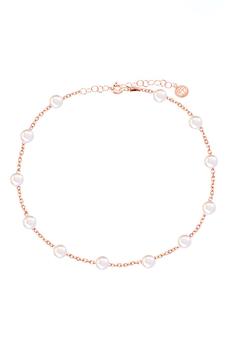 Gabi Rielle好不好, Gabi Rielle | 14K Rose Gold Plated Sterling Silver Mother of Pearl Beaded Anklet商品图片 4.7折