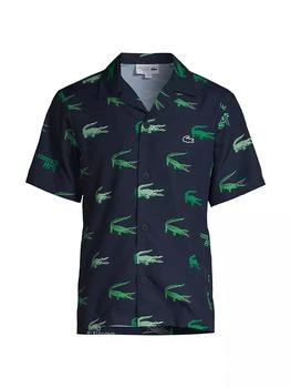 Lacoste | Crocodile-Printed Woven Shirt 7.4折